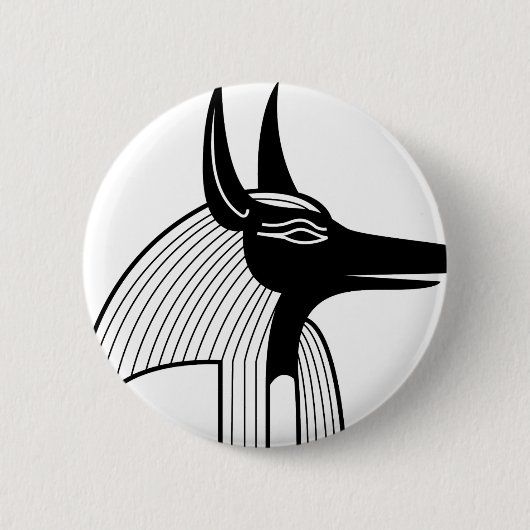 Anubis Ägypter-Gott Button (Vorderseite)