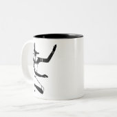 Anubis, ägyptische Hieroglyphe Zweifarbige Tasse (Vorderseite Links)