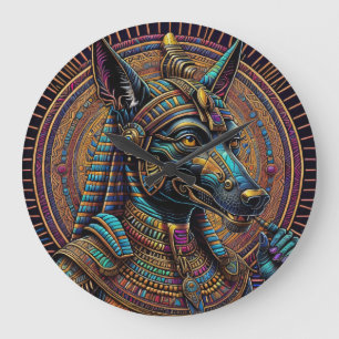 Anubis Ägyptische Kunst Große Wanduhr