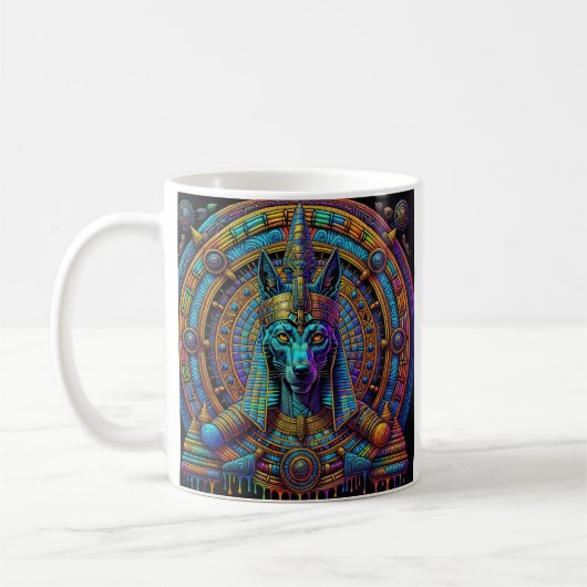 Anubis Ägyptische Kunst Kaffeetasse (Links)