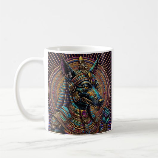 Anubis Ägyptische Kunst Kaffeetasse (Links)