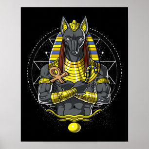 Anubis ägyptische Mythologie Wolf-Gott-Ägyptens Poster