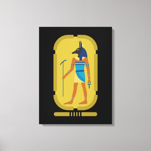 Anubis ägyptischer Gott der Mumifizierung Leinwanddruck (Vorderseite)