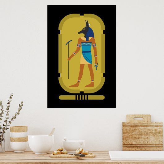 Anubis ägyptischer Gott der Mumifizierung Poster (Küche)