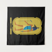 Anubis ägyptischer Gott der Mumifizierung Wandteppich (Vorderseite (Horizontal))