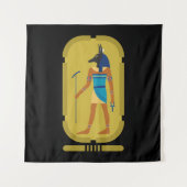 Anubis ägyptischer Gott der Mumifizierung Wandteppich (Vorderseite)