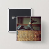 Anubis, ägyptischer Gott der Toten Button (Vorne & Hinten)