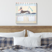 Anubis, ägyptischer Gott der Toten Leinwanddruck (Insitu (Schlafzimmer))
