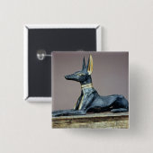 Anubis, ägyptischer Gott der Toten von einem Button (Vorne & Hinten)