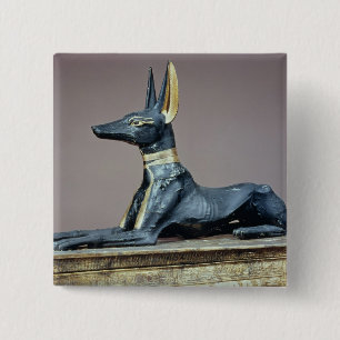 Anubis, ägyptischer Gott der Toten von einem Button