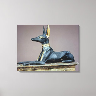 Anubis, ägyptischer Gott der Toten von einem Leinwanddruck