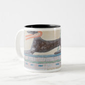 Anubis, ägyptischer Gott der Toten Zweifarbige Tasse (Vorderseite Links)