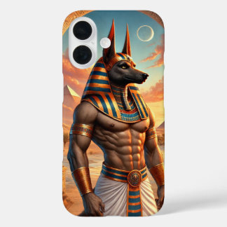 Anubis, ägyptischer Gott der Unterwelt iPhone 16 Hülle