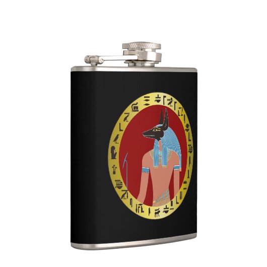 Anubis, ägyptischer Gott Flachmann (Rechts)