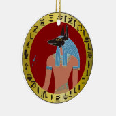 Anubis, ägyptischer Gott Keramik Ornament (Rechts)