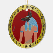 Anubis, ägyptischer Gott Keramik Ornament (Links)