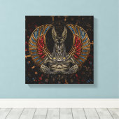 Anubis - Ägyptischer Gott Leinwanddruck (Insitu (Holzboden))