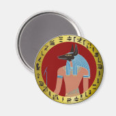 Anubis, ägyptischer Gott Magnet (Vorderseite/Rückseite)
