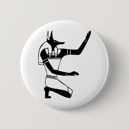 Anubis, Ägyptischer Hieroglyph Button (Vorderseite)