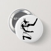 Anubis, Ägyptischer Hieroglyph Button (Vorne & Hinten)