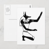 Anubis, Ägyptischer Hieroglyph Postkarte (Vorne/Hinten)