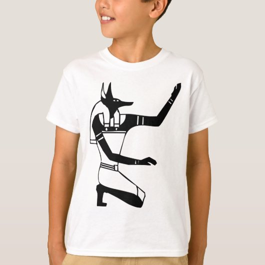 Anubis, Ägyptischer Hieroglyph T-Shirt (Vorderseite)