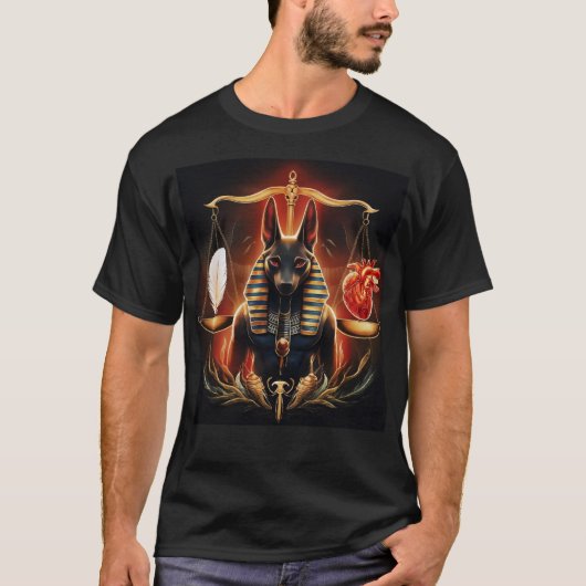 Anubis: Ägyptischer Todesgott T-Shirt (Vorderseite)