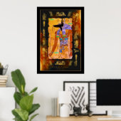 ANUBIS Ägyptisches Gott-Kunstposter Poster (Heimbüro)
