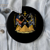 Anubis ägyptisches Gott-Ra Ankh Auge von Horus Button (Beispiel)