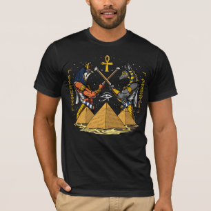 Anubis ägyptisches Gott-Ra Ankh Auge von Horus T-Shirt