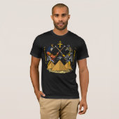 Anubis ägyptisches Gott-Ra Ankh Auge von Horus T-Shirt (Vorne ganz)