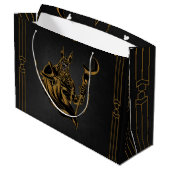 Anubis alt von Ägypten. Große Geschenktüte (Rückseite Schrägansicht)