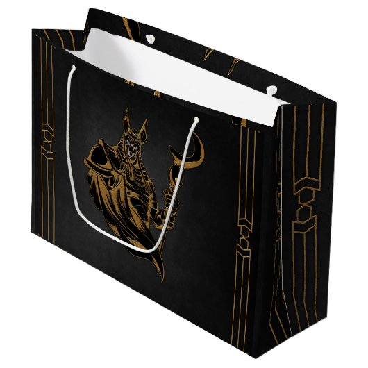 Anubis alt von Ägypten. Große Geschenktüte (Vorderseite Schrägansicht)