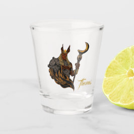 Anubis alt von Ägypten. Schnapsglas
