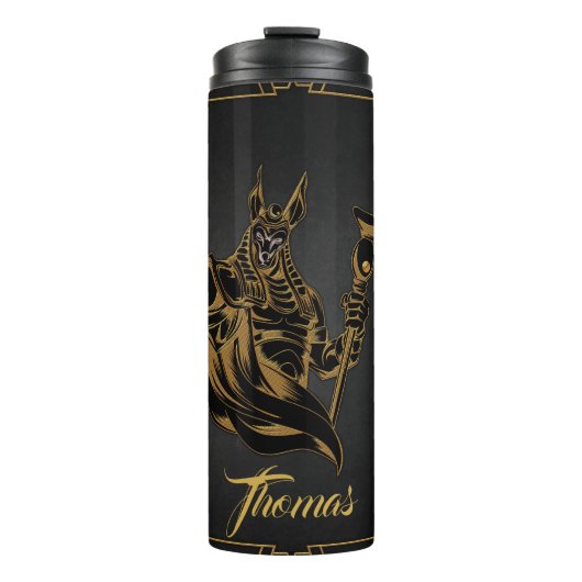 Anubis alt von Ägypten. Thermosbecher (Vorderseite)