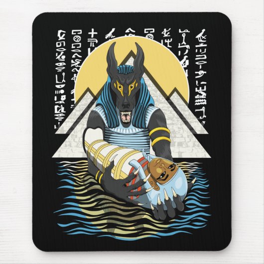 Anubis Alte ägyptische GottIllustration Mousepad (Vorne)