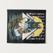 Anubis Alte ägyptische GottIllustration Wandteppich (Vorderseite (Horizontal))