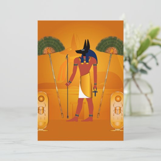 Anubis, alter Ägypter Einladung (Stehend Vorderseite)