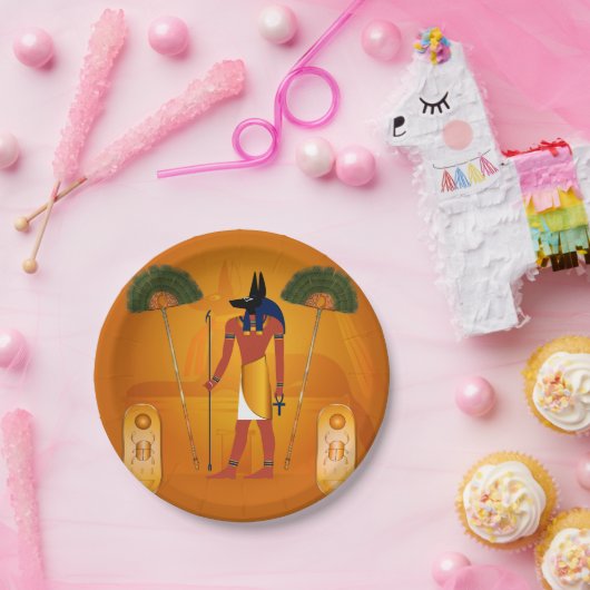 Anubis, alter Ägypter Pappteller (Party)