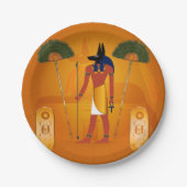 Anubis, alter Ägypter Pappteller (Vorderseite)