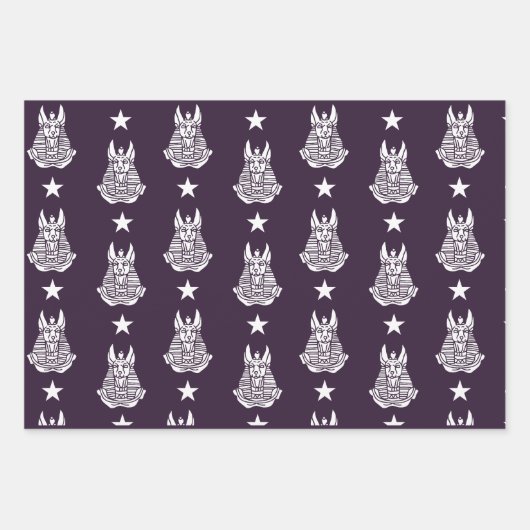 Anubis Alter ägyptischer Gott Geschenkpapier Set (Vorderseite 2)