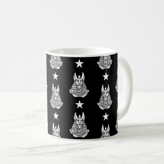 Anubis Alter ägyptischer Gott Kaffeetasse (VorderseiteRechts)