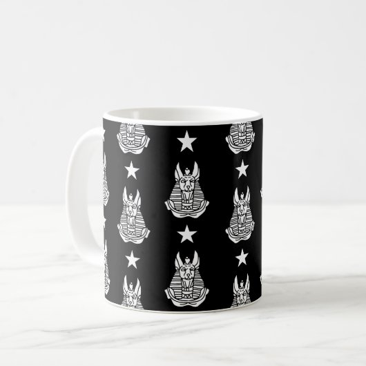 Anubis Alter ägyptischer Gott Kaffeetasse (Vorderseite Links)
