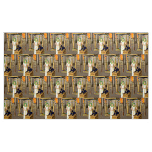 Anubis, alter ägyptischer Gott Stoff