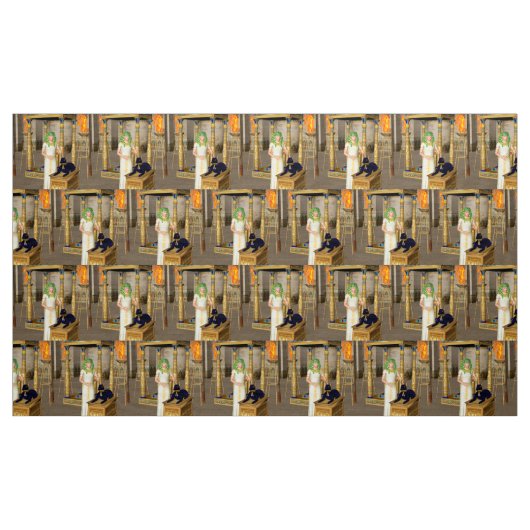 Anubis, alter ägyptischer Gott Stoff (Yard (91,4 cm))