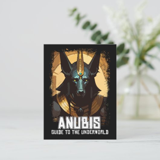 Anubis alter ägyptischer Todesgott Postkarte (Stehend Vorderseite)