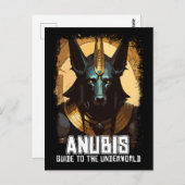 Anubis alter ägyptischer Todesgott Postkarte (Vorne/Hinten)