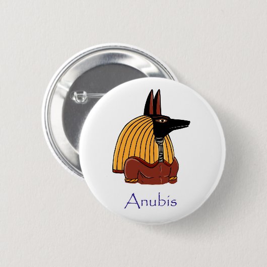 Anubis - Altes ägyptisches Abzeichen Button (Vorne & Hinten)