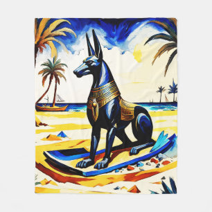 Anubis am Strand 105 Fleecedecke