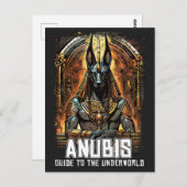 Anubis Ancient Egyptian GOD Guide to Underworld Postkarte (Vorne/Hinten)